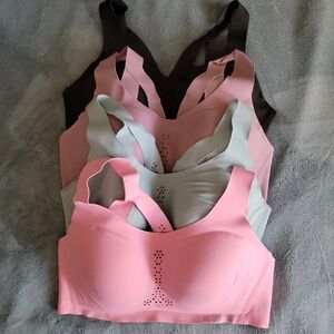 Victoria's Secret Women's Seamless Bra Set - Pink, Gray, Brown